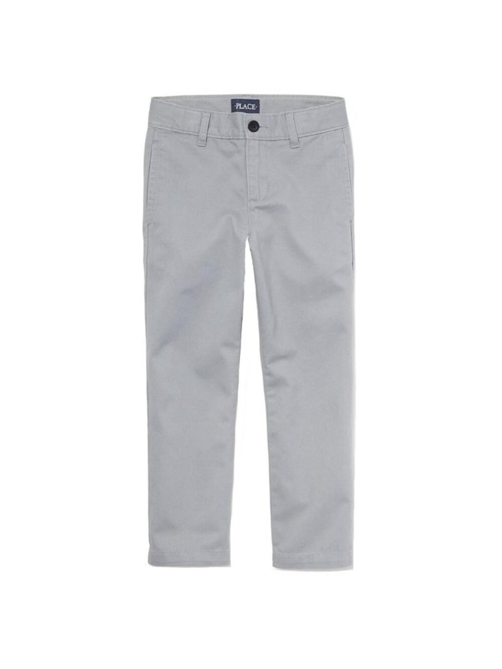 The Childrens Place Boys Stretch Relaxed Straight Chino Pants Husky Gray Size 20